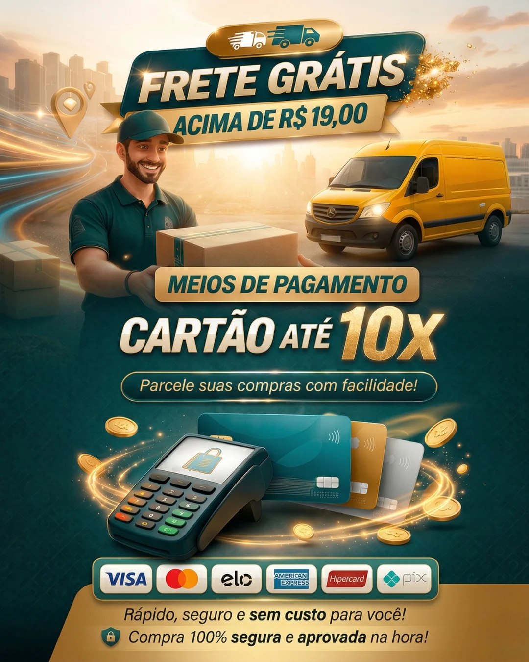 Frete Grátis e Meios de Pagamento Brecho Garimpa